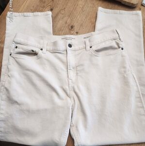 Banana Republic Cream Slim Fit Jeans Sz 38x32